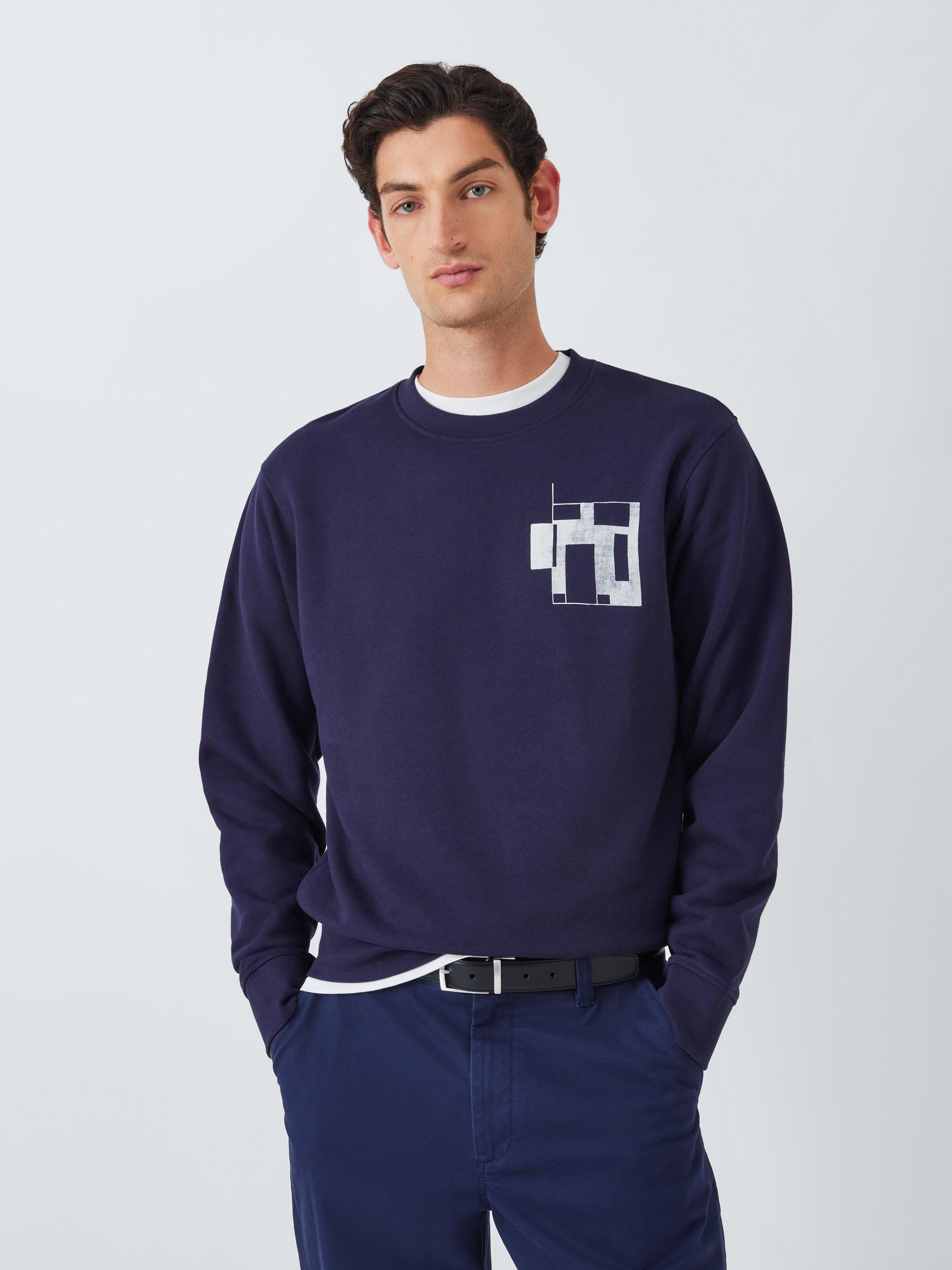 Product image 4 of 11, which shows John Lewis Made by Care Rooms Unixsex Cotton Sweatshirt, Baritone Blue, M