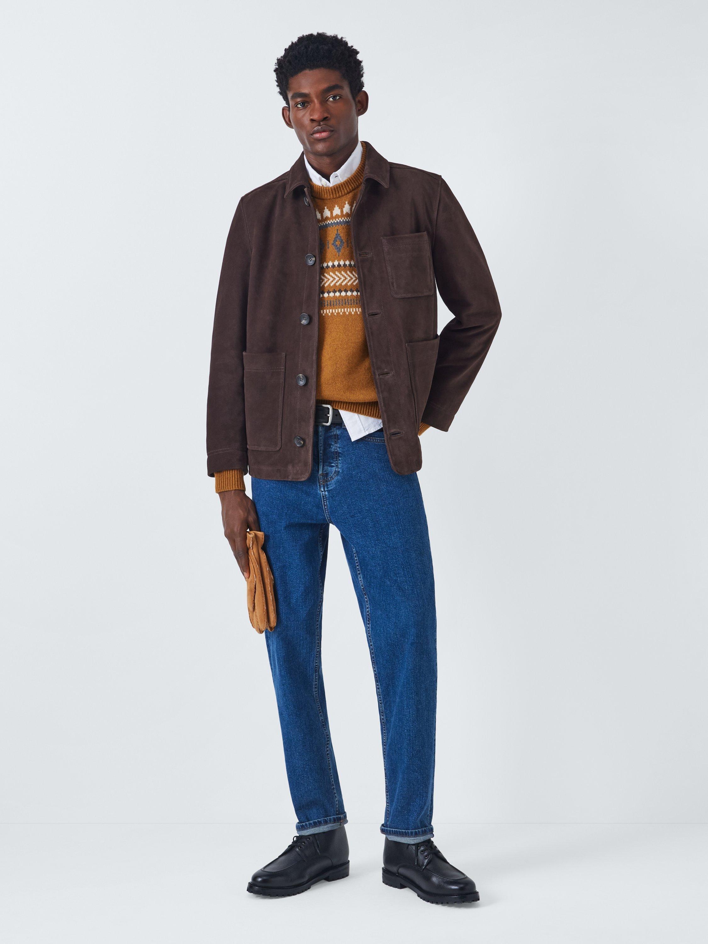 Product image 3 of 6, which shows John Lewis Fair Isle Crew Neck Jumper, Indian Khaki Multi, L