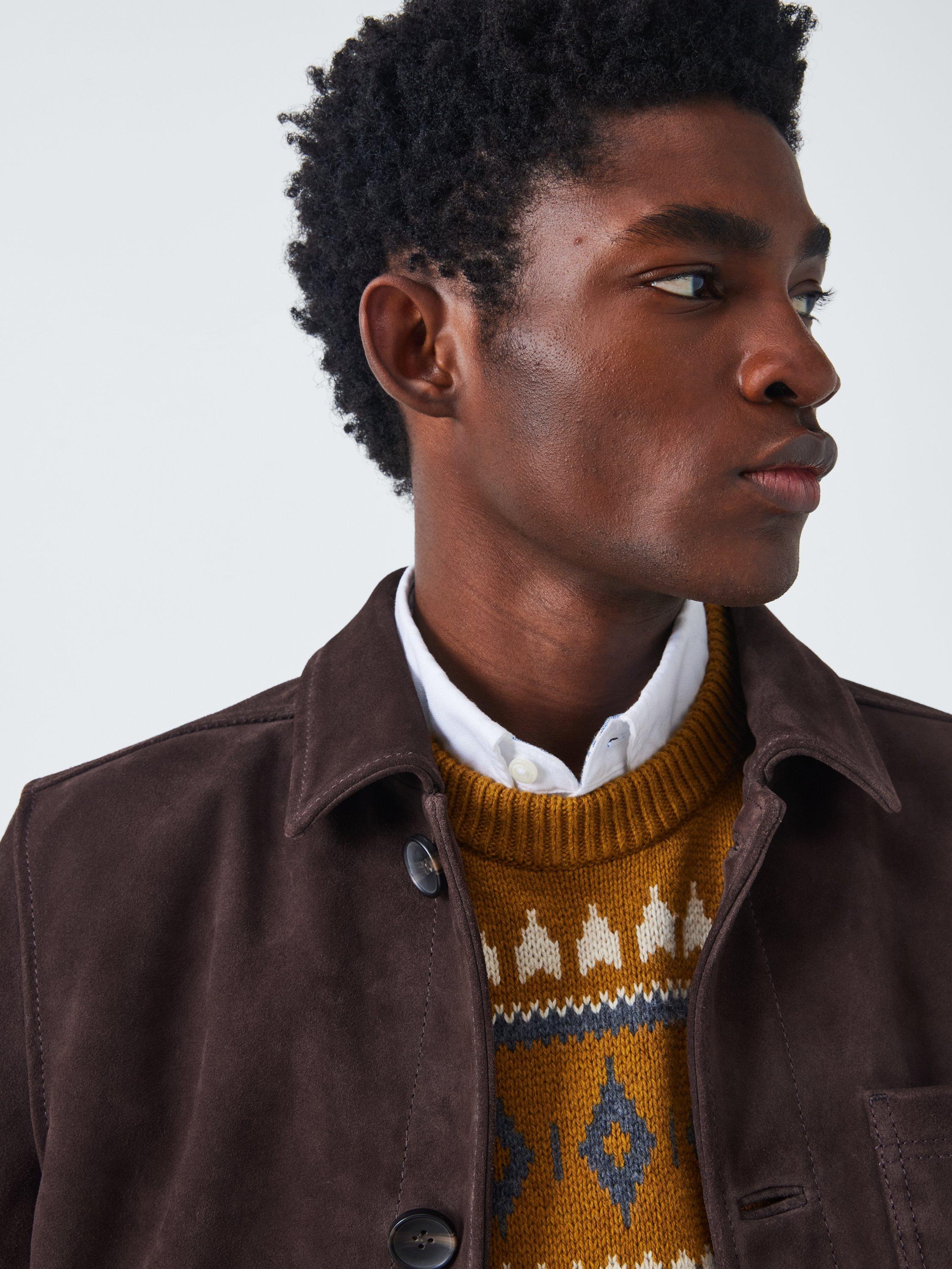 Product image 6 of 6, which shows John Lewis Fair Isle Crew Neck Jumper, Indian Khaki Multi, L
