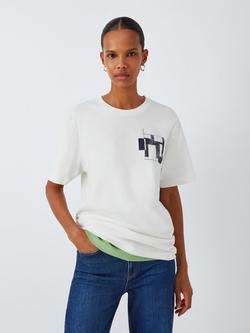John Lewis Made by Care Rooms Unisex Cotton T-Shirt, Cloud Dancer - view 2, Cloud Dancer
