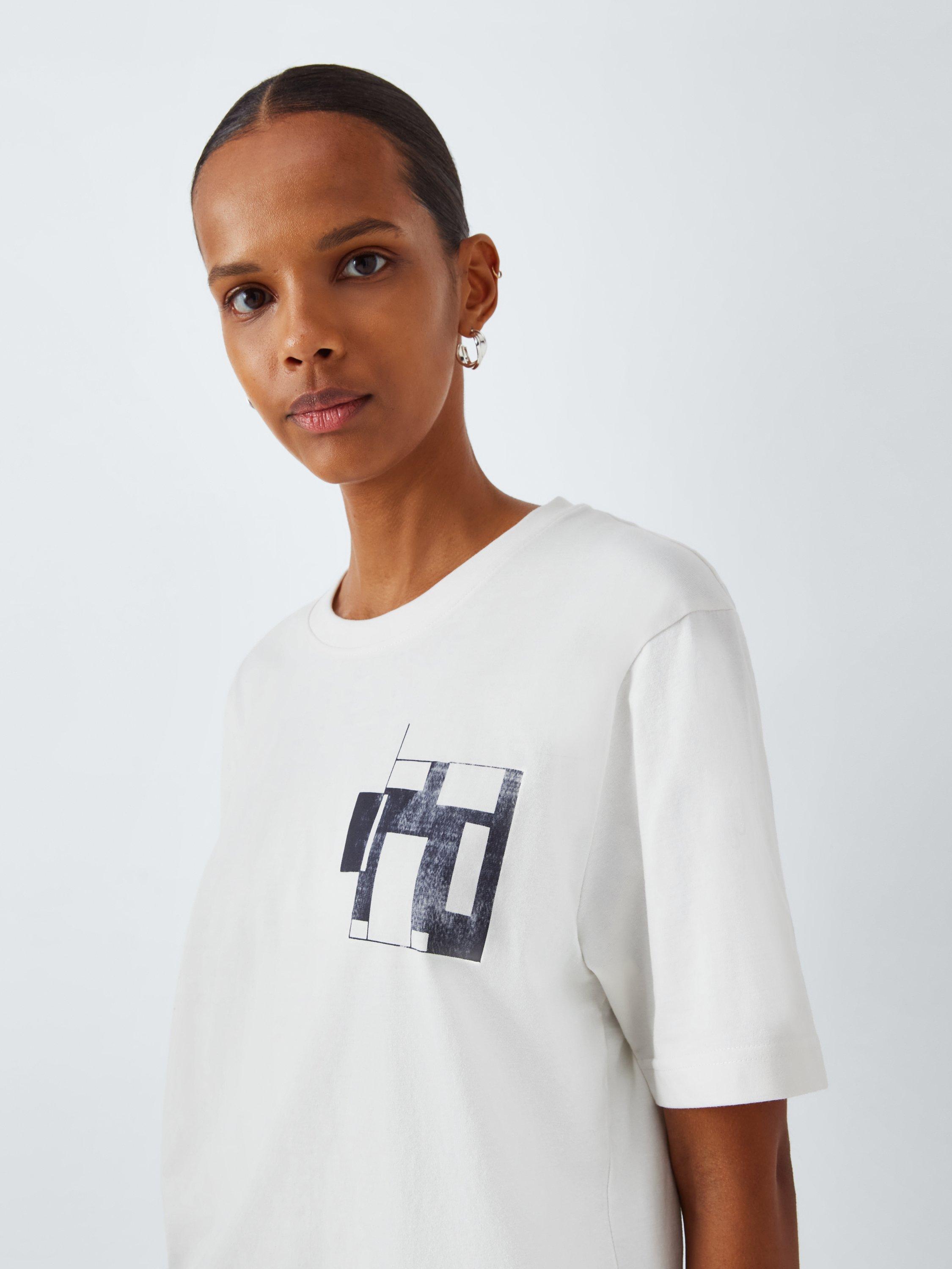 Product image 6 of 11, which shows John Lewis Made by Care Rooms Unisex Cotton T-Shirt, Cloud Dancer, XS
