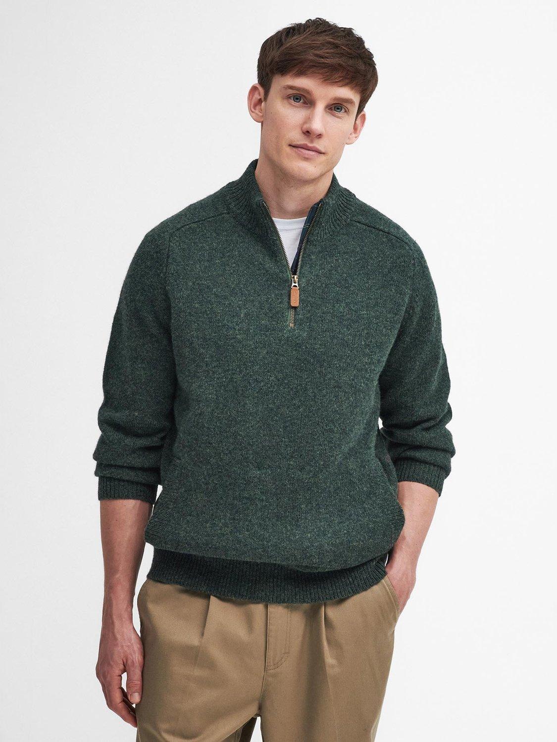 Barbour Talder Half-Zip Jumper, Seaweed