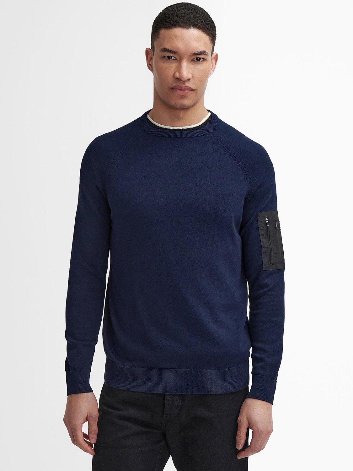 Barbour International Blades Crew Neck Jumper Navy