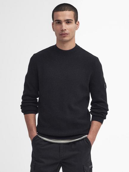 Barbour International Crawley Crew Neck Jumper, Black
