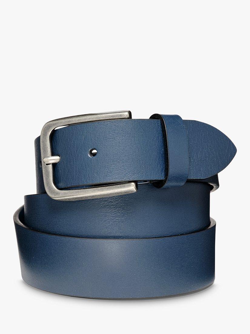 Geox Leather Belt, Dk Navy             