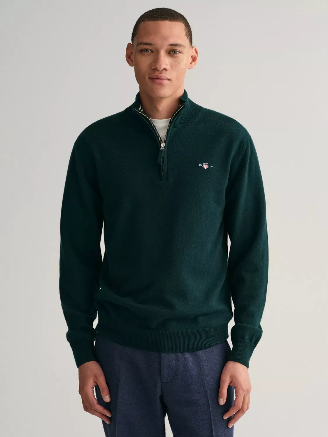 Men s Jumpers Cardigans GANT Green John Lewis Partners