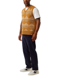 Peregrine Pattern Sweater Vest, Wheat