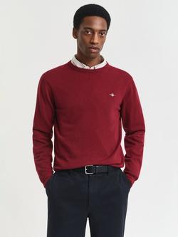 GANT Superfine Lambswool Crew Neck Jumper, Plumped Red