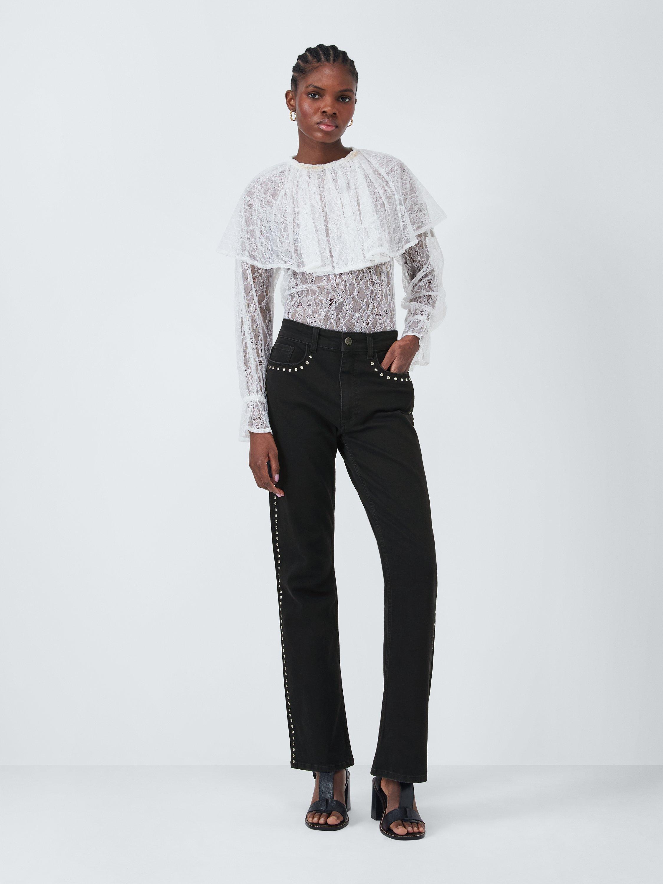 Product image 3 of 6, which shows AND/OR Sierra Slim Fit Flared Jeans, Black, 30