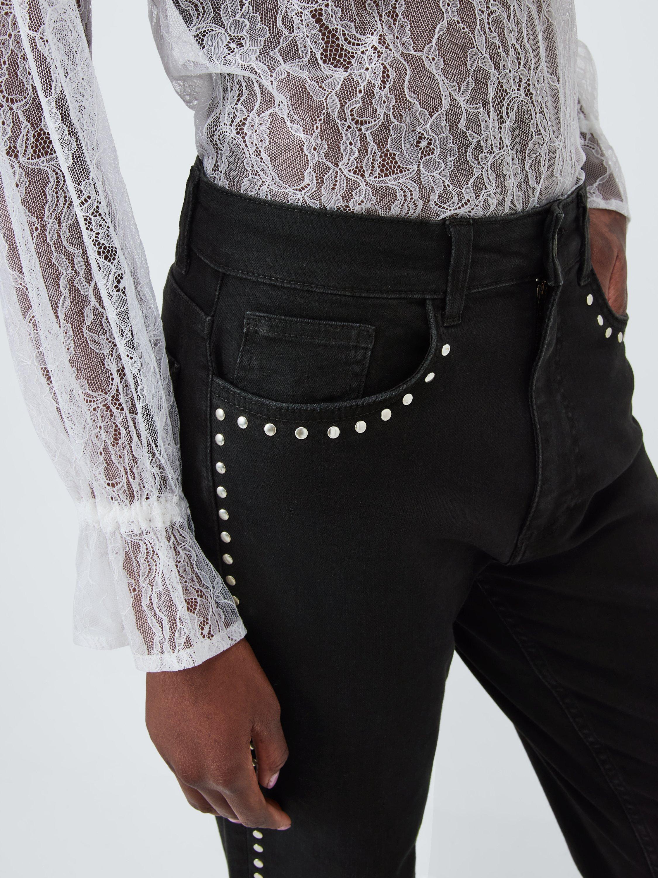 Product image 6 of 6, which shows AND/OR Sierra Slim Fit Flared Jeans, Black, 30