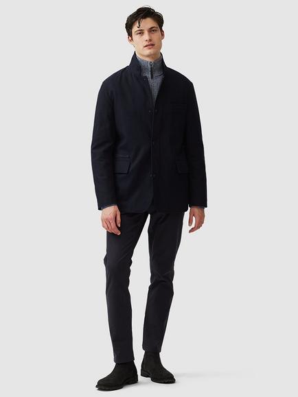 Rodd & Gunn Longbush Wool Blend Insulated Hybrid Jacket - view 2, Navy