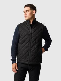 Rodd & Gunn Jervois Quilted Cotton Blend Insulated Gilet, Nero, Nero