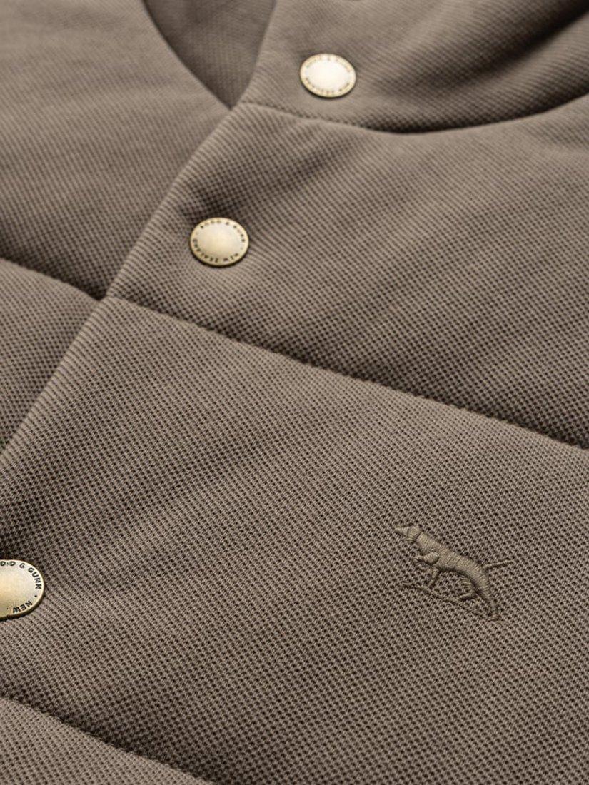 Product image 5 of 5, which shows Rodd & Gunn Lake Ferry Padded Pique Cotton Gilet, Khaki, XS