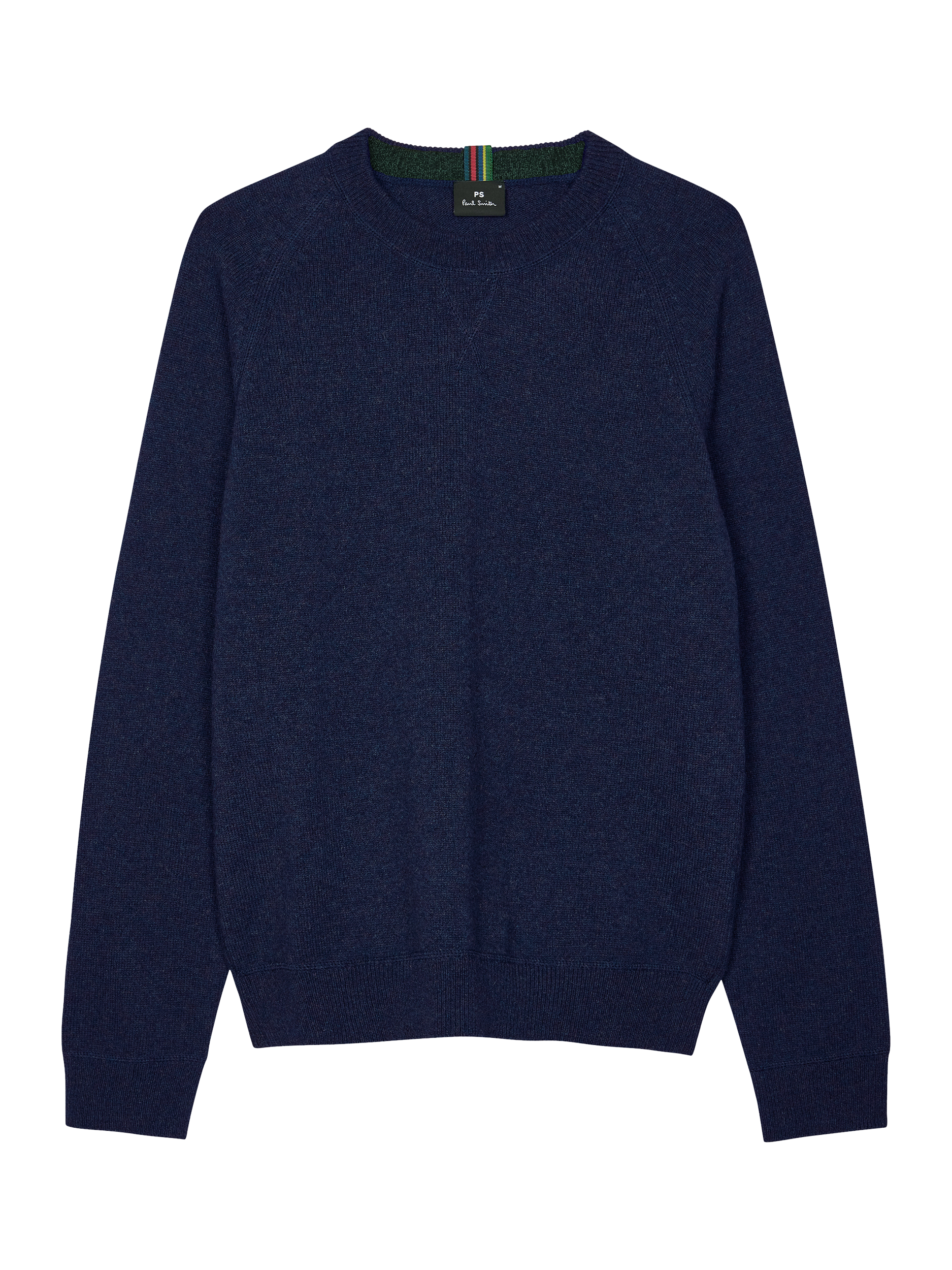 PAUL SMITH Merino outlet Wool Navy Blue Pullover Crewneck Sweater Size XXL