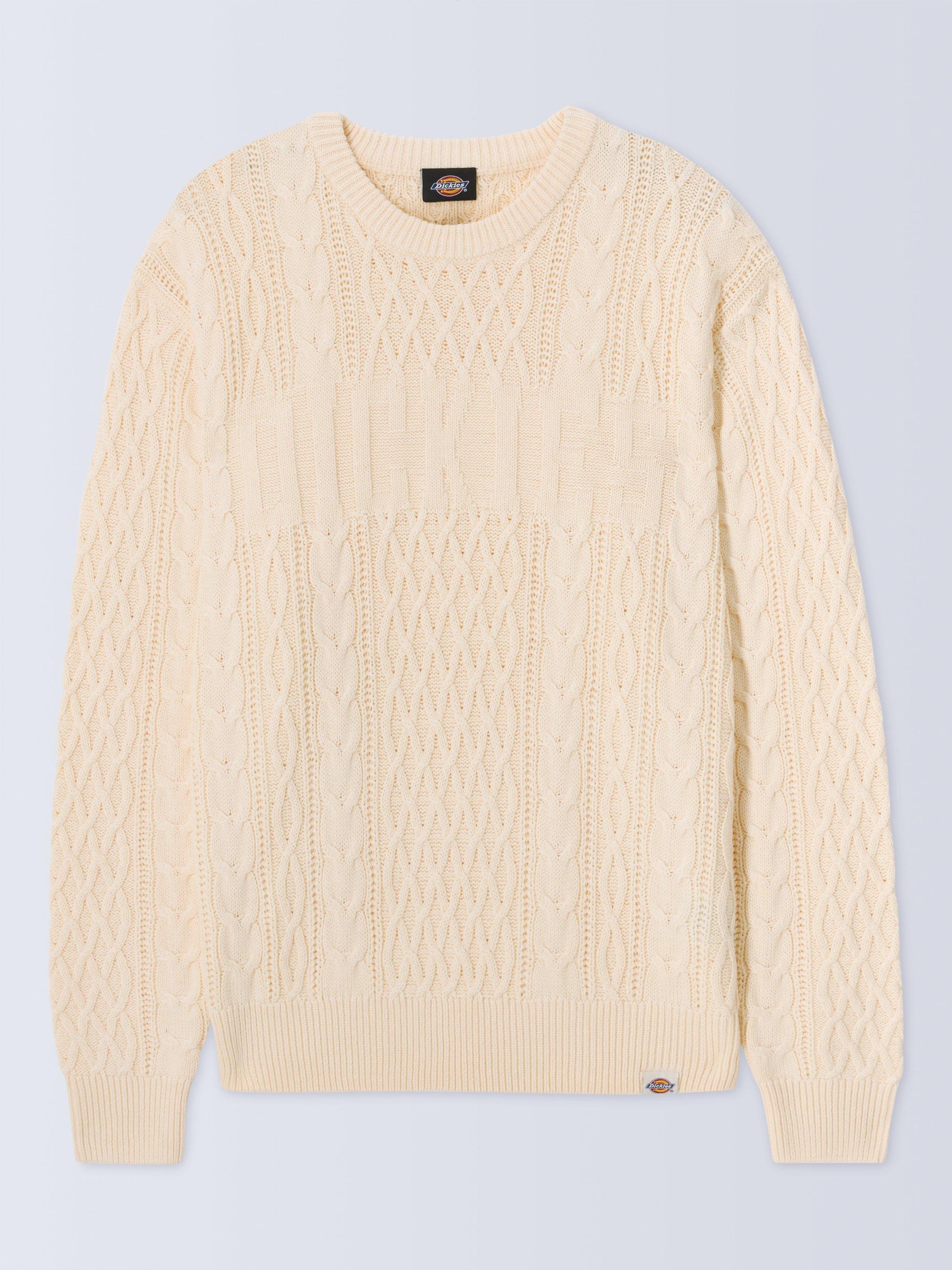 Dickies Script Cable Knit Jumper, Whitecap Gray