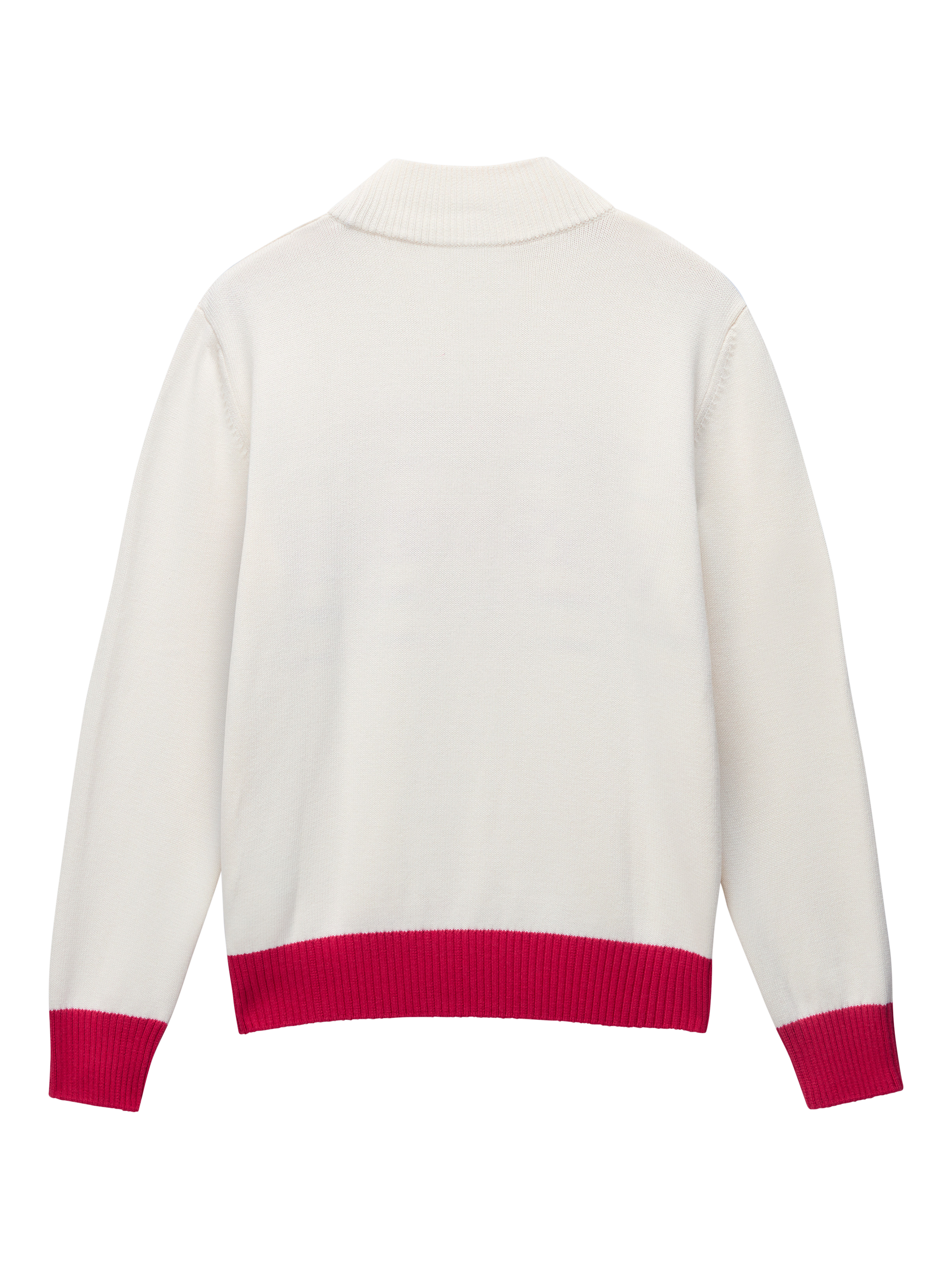 Product image 2 of 5, which shows Napapijri Sardona Wool Blend High Neck Jacquard Jumper, Beige Dimity, S