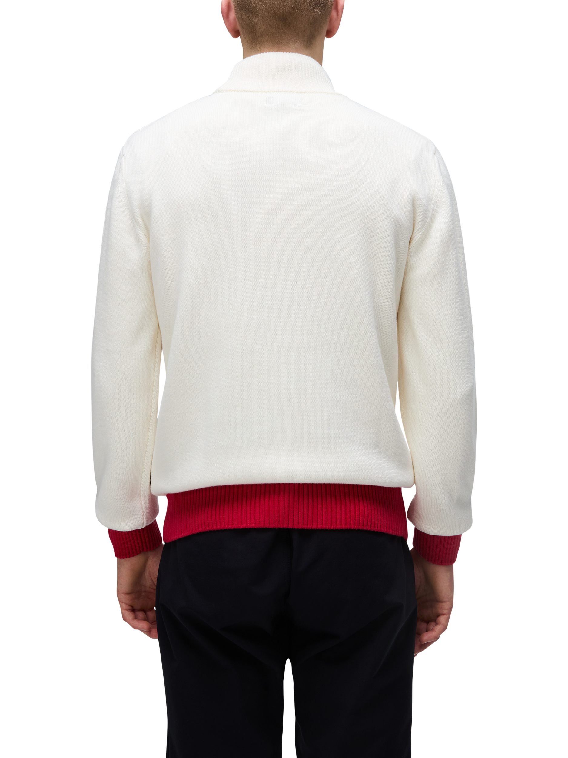 Product image 5 of 5, which shows Napapijri Sardona Wool Blend High Neck Jacquard Jumper, Beige Dimity, S