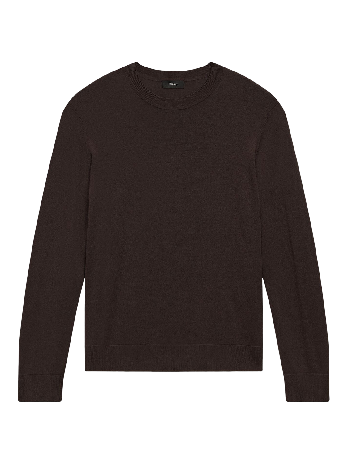 Product image 1 of 1, which shows Theory Cotton Crew Neck Jumper, Hickory, S