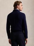 Polo Ralph Lauren Cashmere Knit Polo Top, Hunter Navy