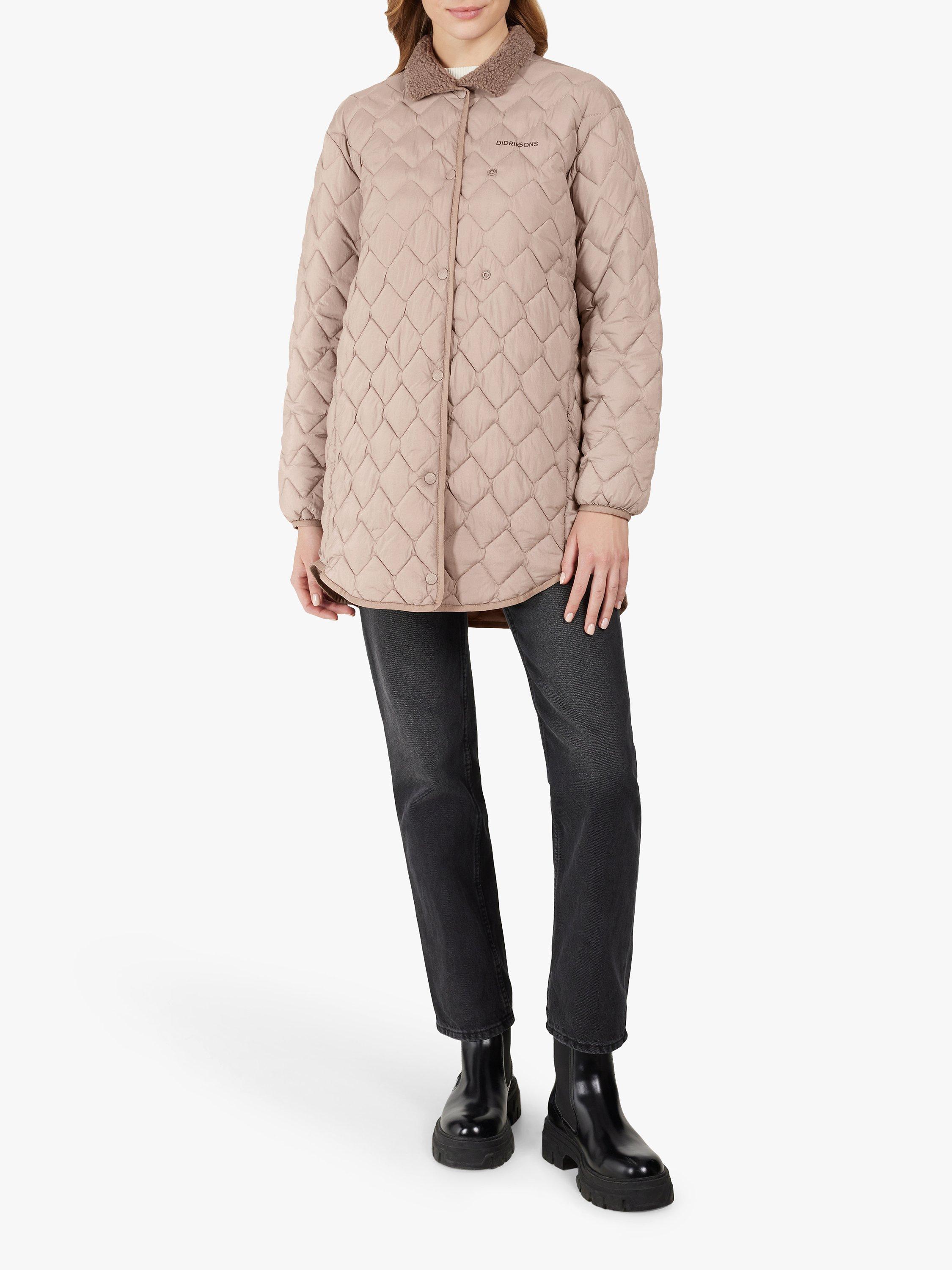 Product image 2 of 9, which shows Didriksons Betina Diamond Quilted Parka, Ash Brown, 8