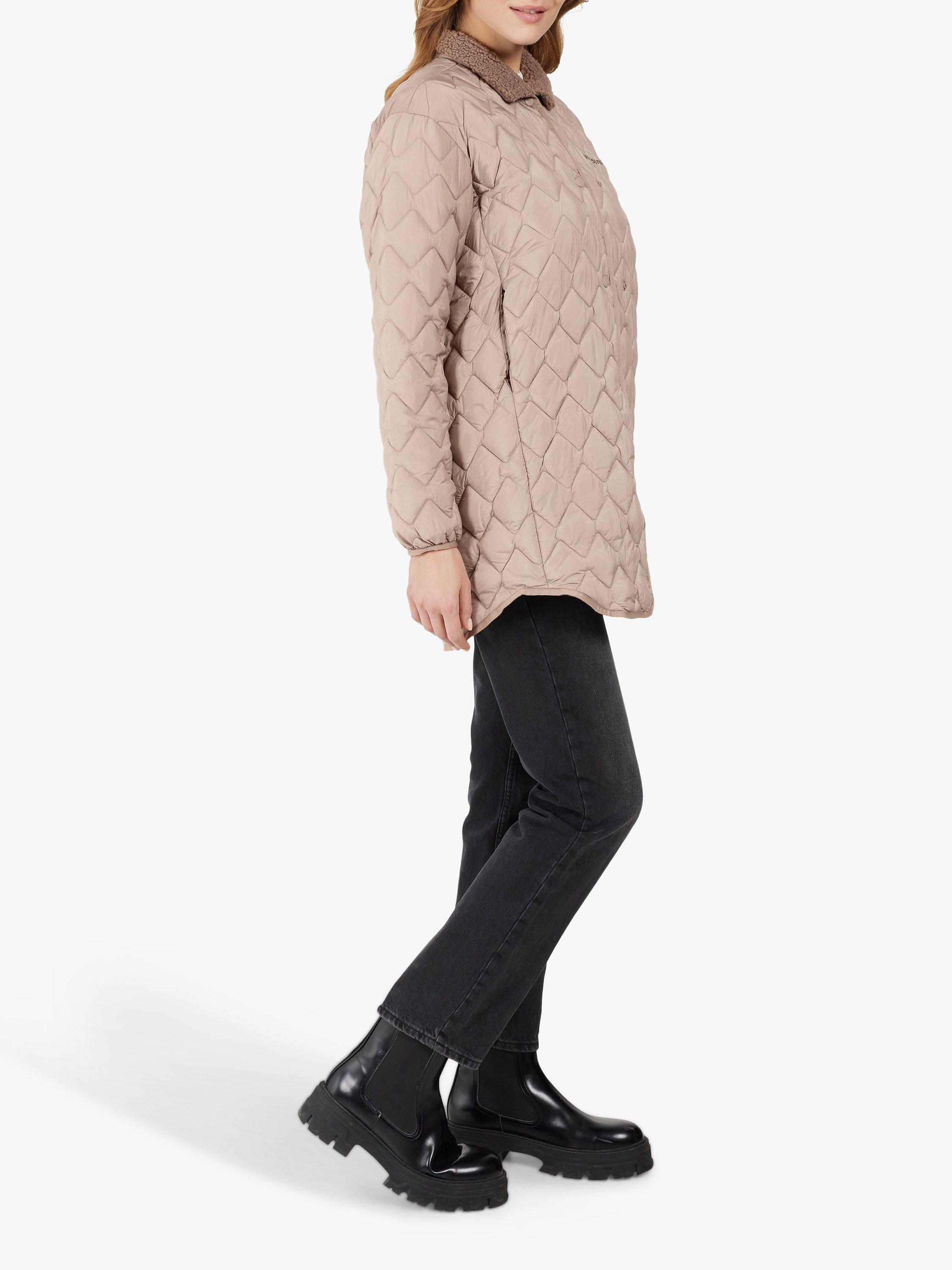 Product image 4 of 9, which shows Didriksons Betina Diamond Quilted Parka, Ash Brown, 8