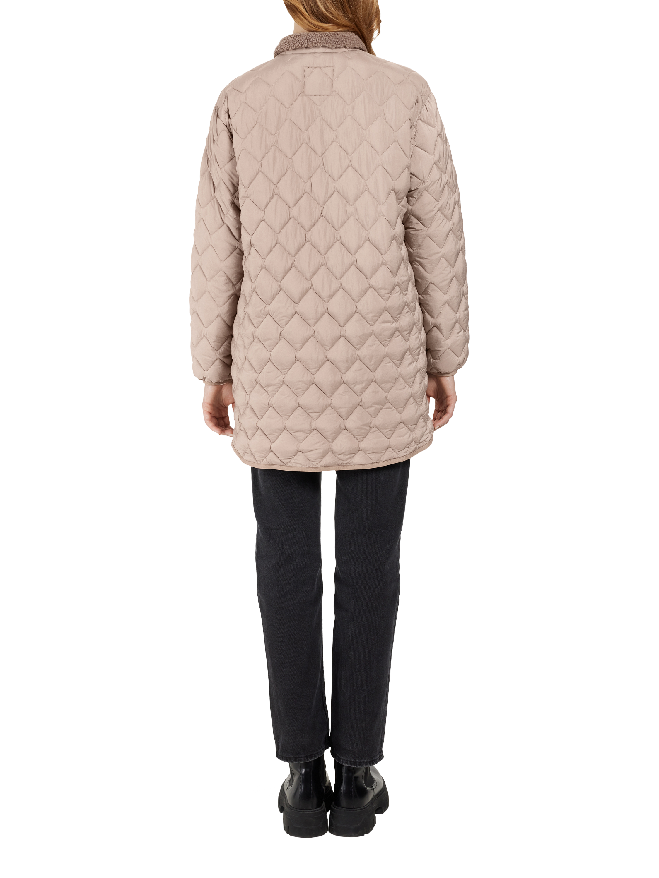 Product image 5 of 9, which shows Didriksons Betina Diamond Quilted Parka, Ash Brown, 8