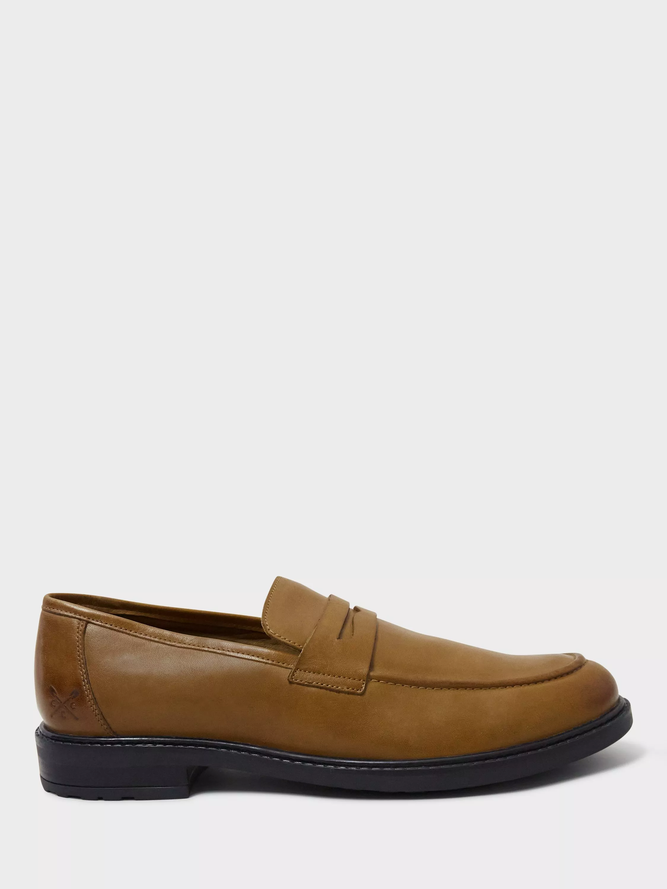 Crew Clothing Leather Loafers Chestnut