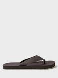 Crew Clothing Daniel Flip Flops, Chocolate Brown