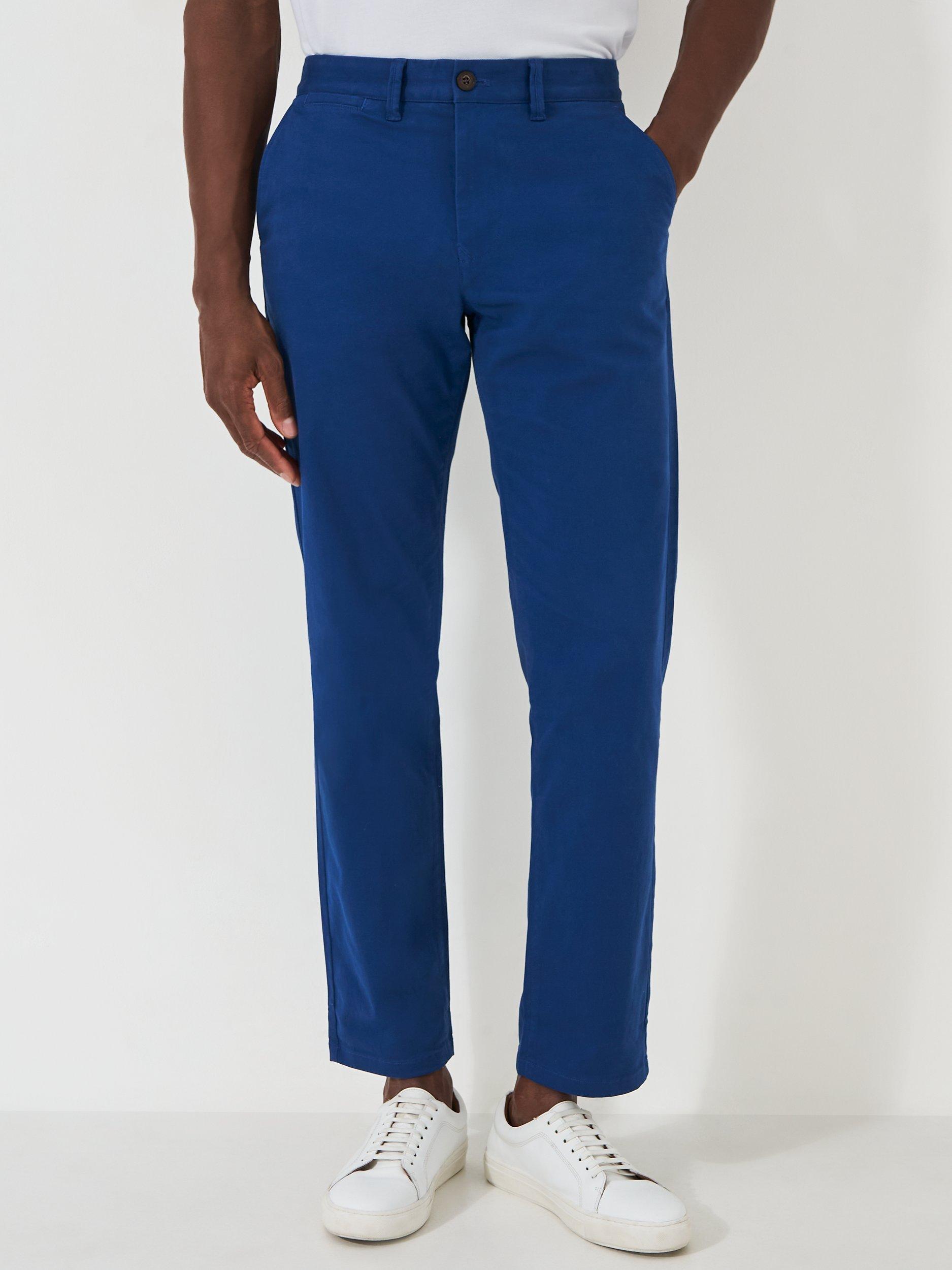 Crew Clothing Straight Leg Chinos, Dark Blue