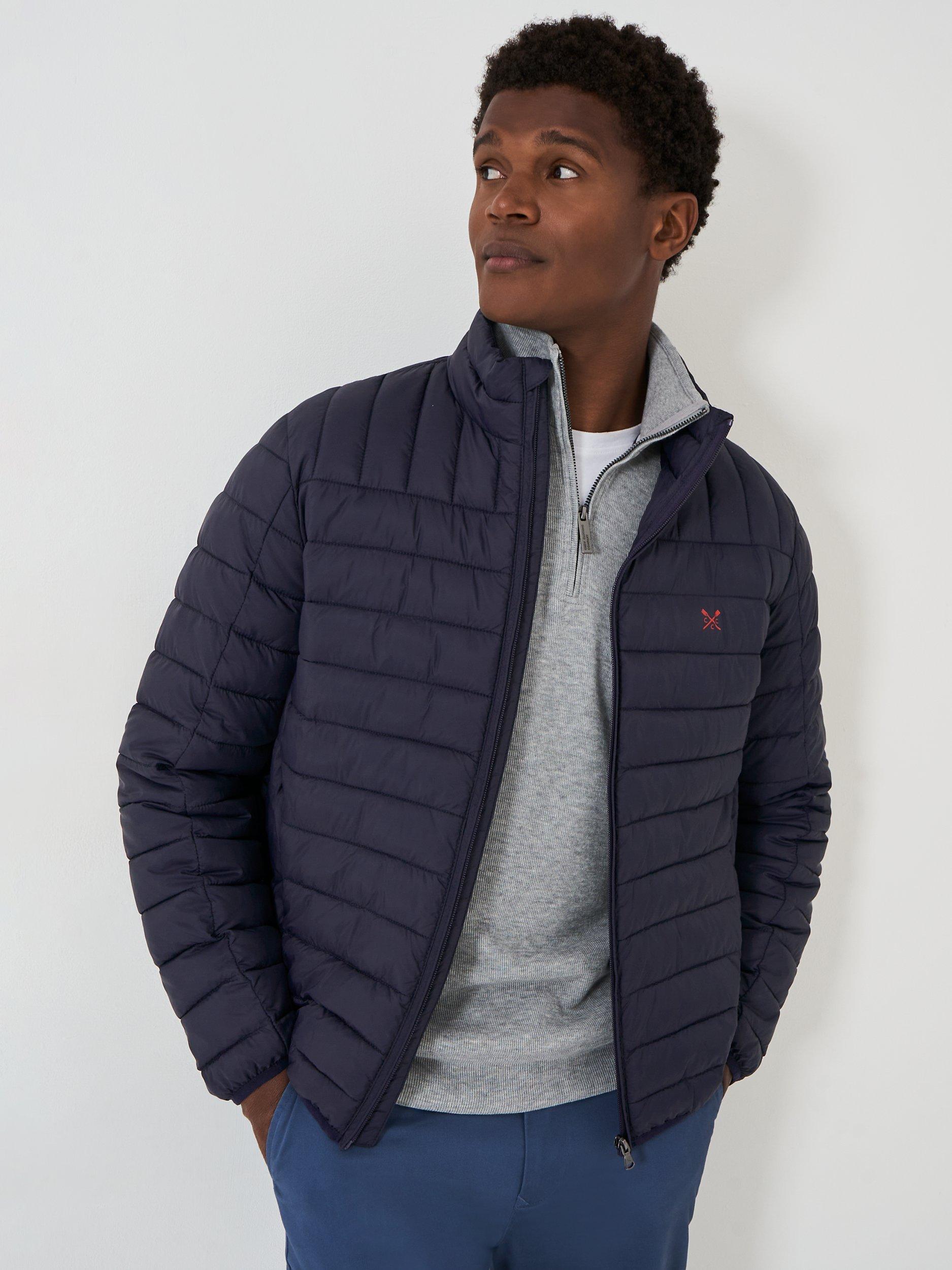 Crew Clothing Quilted Jacket Navy Blue