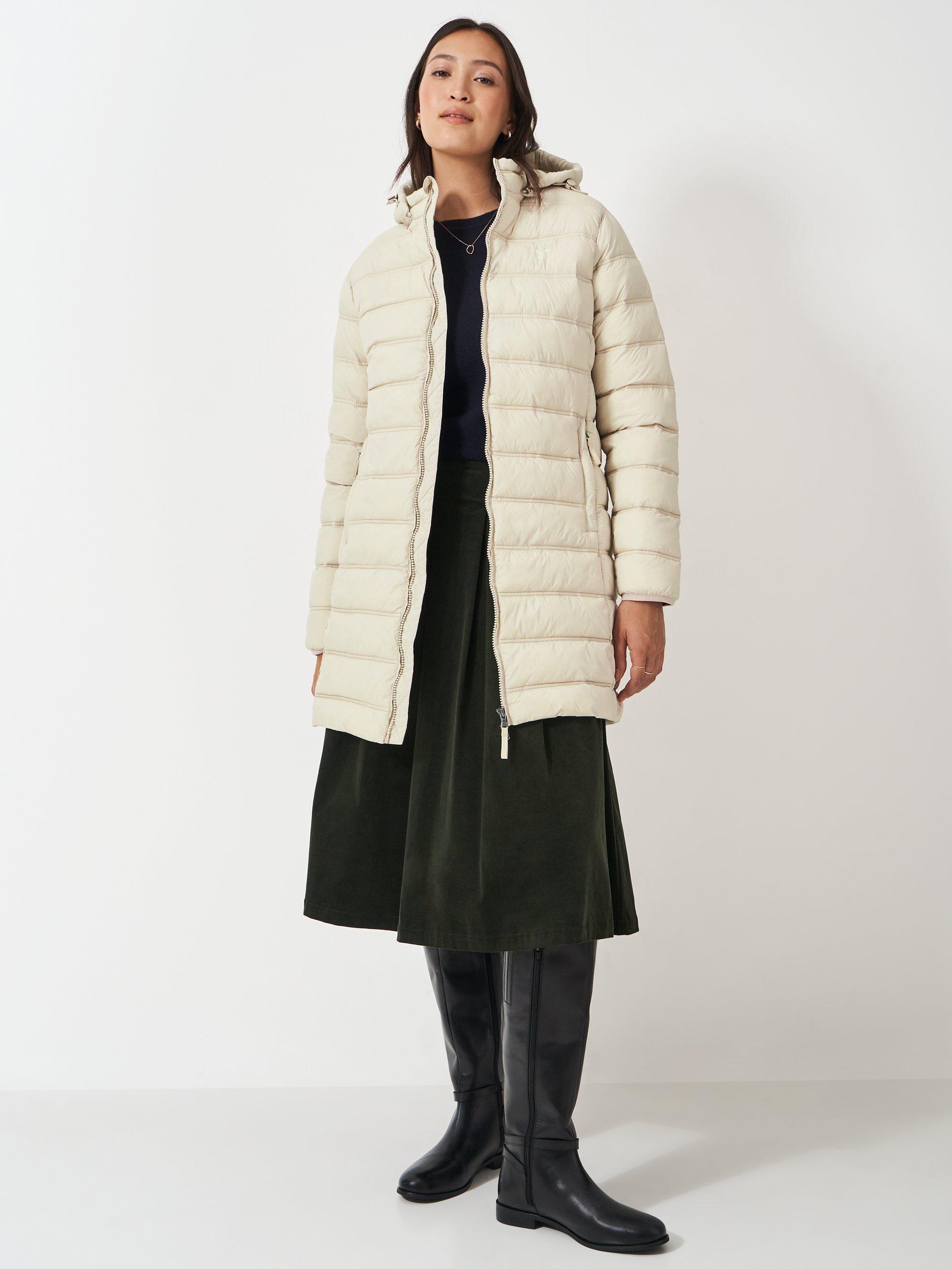 Crew Clothing Lightweight Padded Jacket, Oatmeal