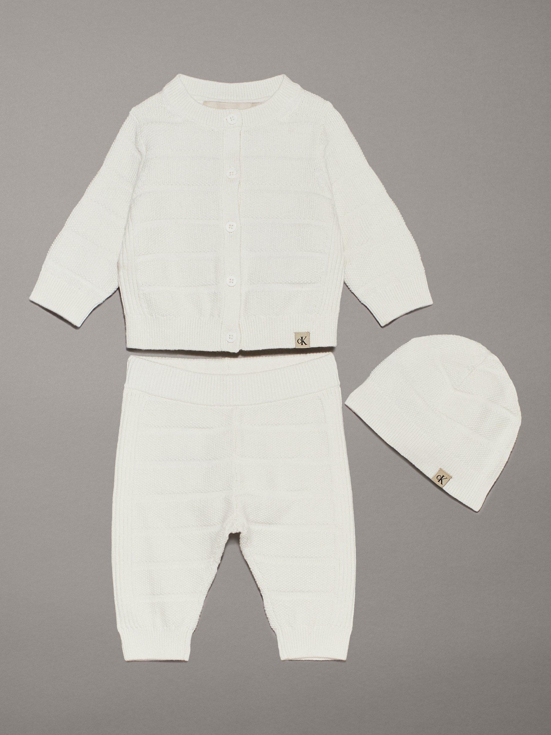Calvin Klein Baby Organic Cotton Rib Set, Ivory