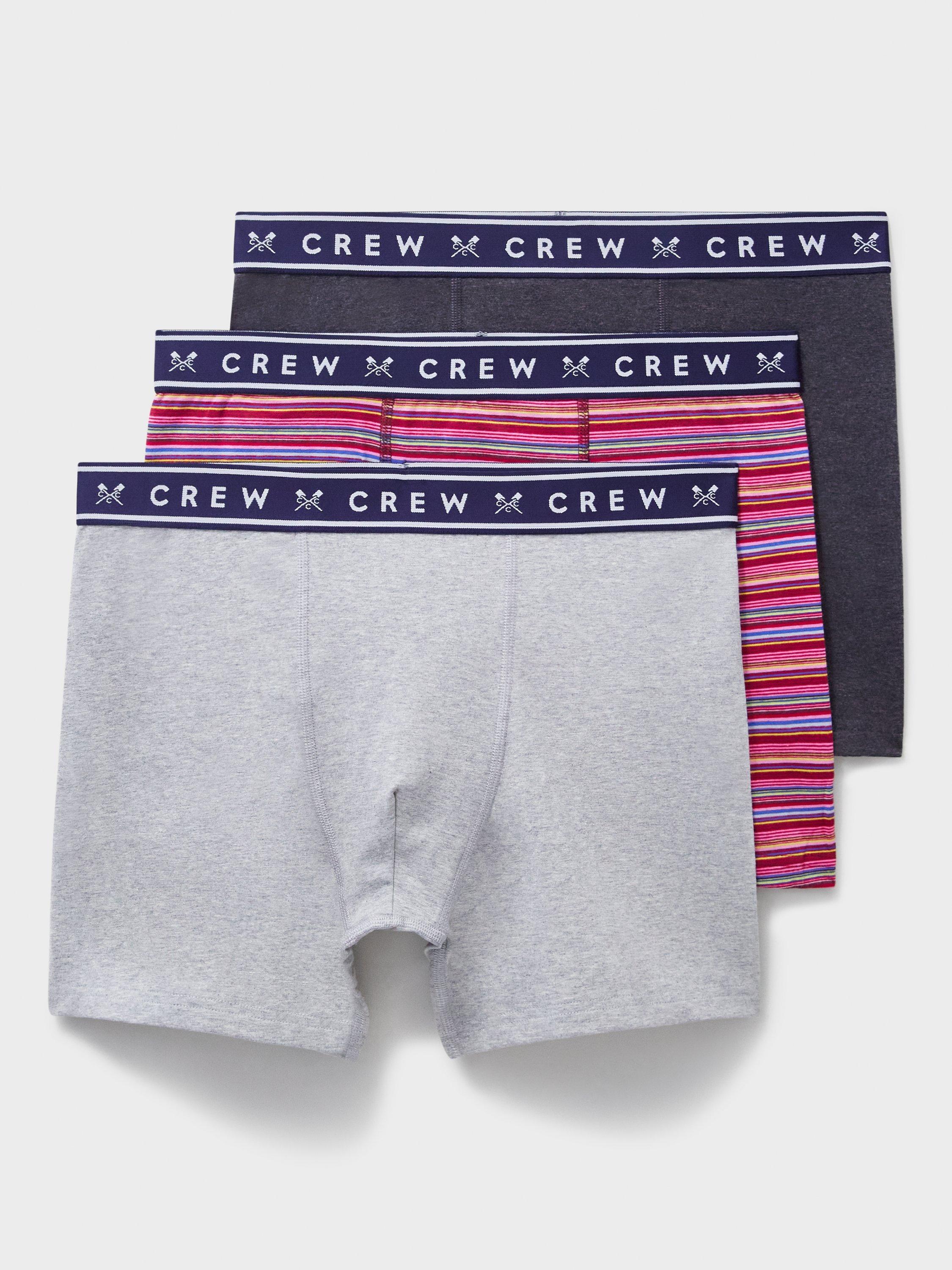 Crew Clothing Boxers, Pack of 3, Pastel Pink