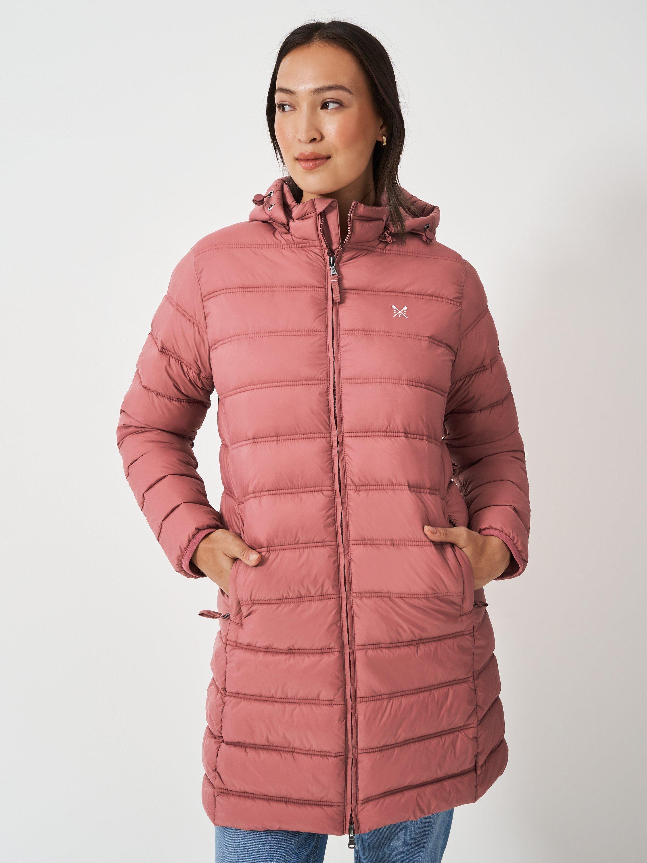 Crew Clothing Lightweight Padded Coat Light Pink