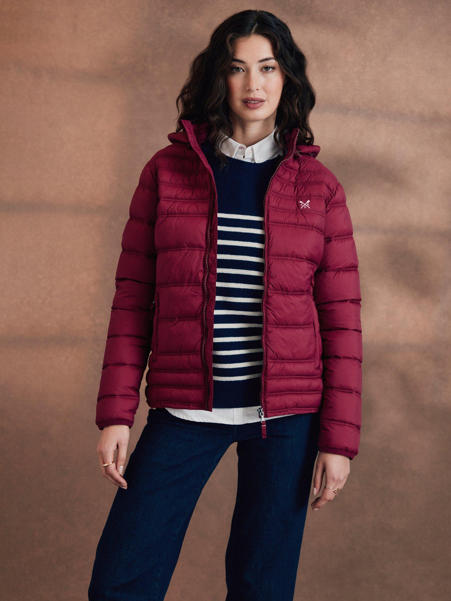 Red lightweight padded jacket hot sale