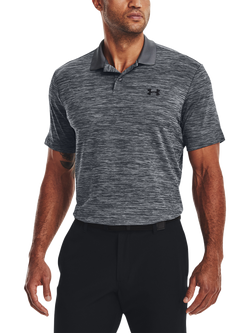 Under Armour Men's Performance Sports Polo Top, Pitch Gray/Black, Pitch Gray/Black