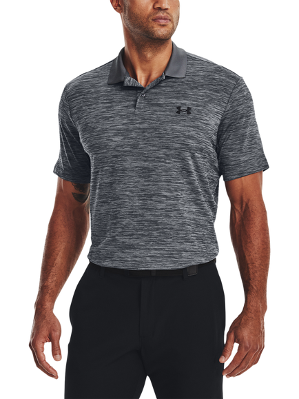 Under Armour Men's Performance Sports Polo Top, Pitch Gray/Black, Pitch Gray/Black