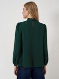 Crew Clothing Iris Twist Neck Top, Dark Green