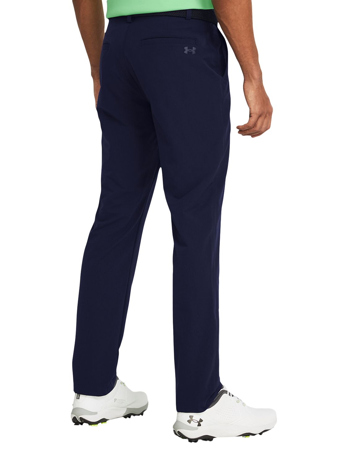 Product image 2 of 4, which shows Under Armour Tech Tap Golf Trousers, Midnight Navy, 30