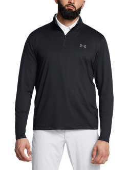 Under Armour MatchPlay Men's 1/4 Zip Long Sleeve Top, Black