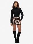 Superdry Sequin Disc Mini Skirt, Rose Pink