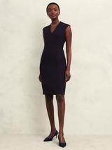 Hobbs Mirabel Ponte Dress, Warm Plum
