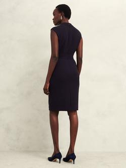 Hobbs Aly Sleeveless Knee Length Dress, Navy - view 2, Navy
