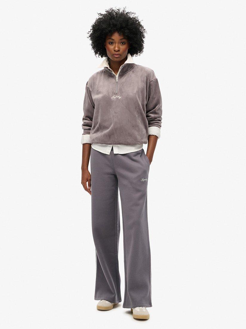 Product image 1 of 5, which shows Superdry Country Club Straight Joggers, Rock Dark Grey, 6