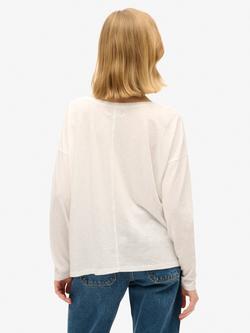 Superdry Long Sleeve Jersey Top - view 2, Optic