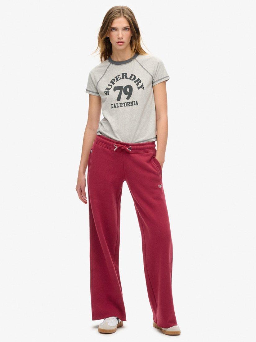 Superdry Essential Logo Straight Joggers Rich Burgundy