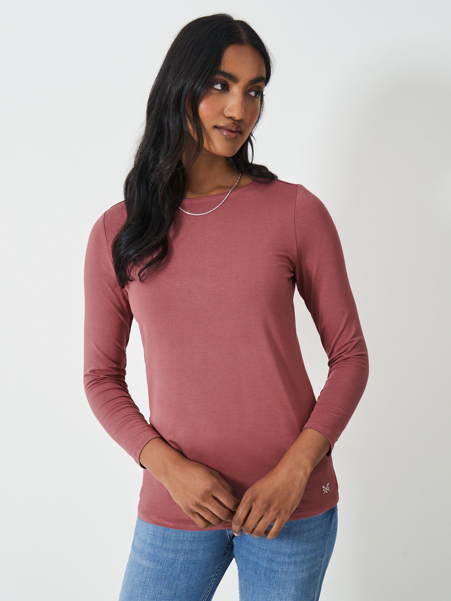 Product image 1 of 1, which shows Crew Clothing Top, Pastel Pink, 8