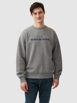 Rodd & Gunn Gunn Cotton Blend Logo Embroidered Sweater, Slate