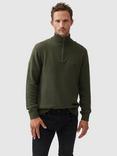 Rodd & Gunn Merrick Bay Cotton Quarter Zip Neck Jumper, Loden