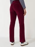 Crew Clothing Corduroy Tapered Trousers, Berry Red